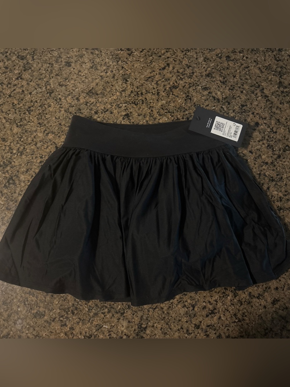 Fabletics Black Mini A-Line Skirt with Elastic Waistband